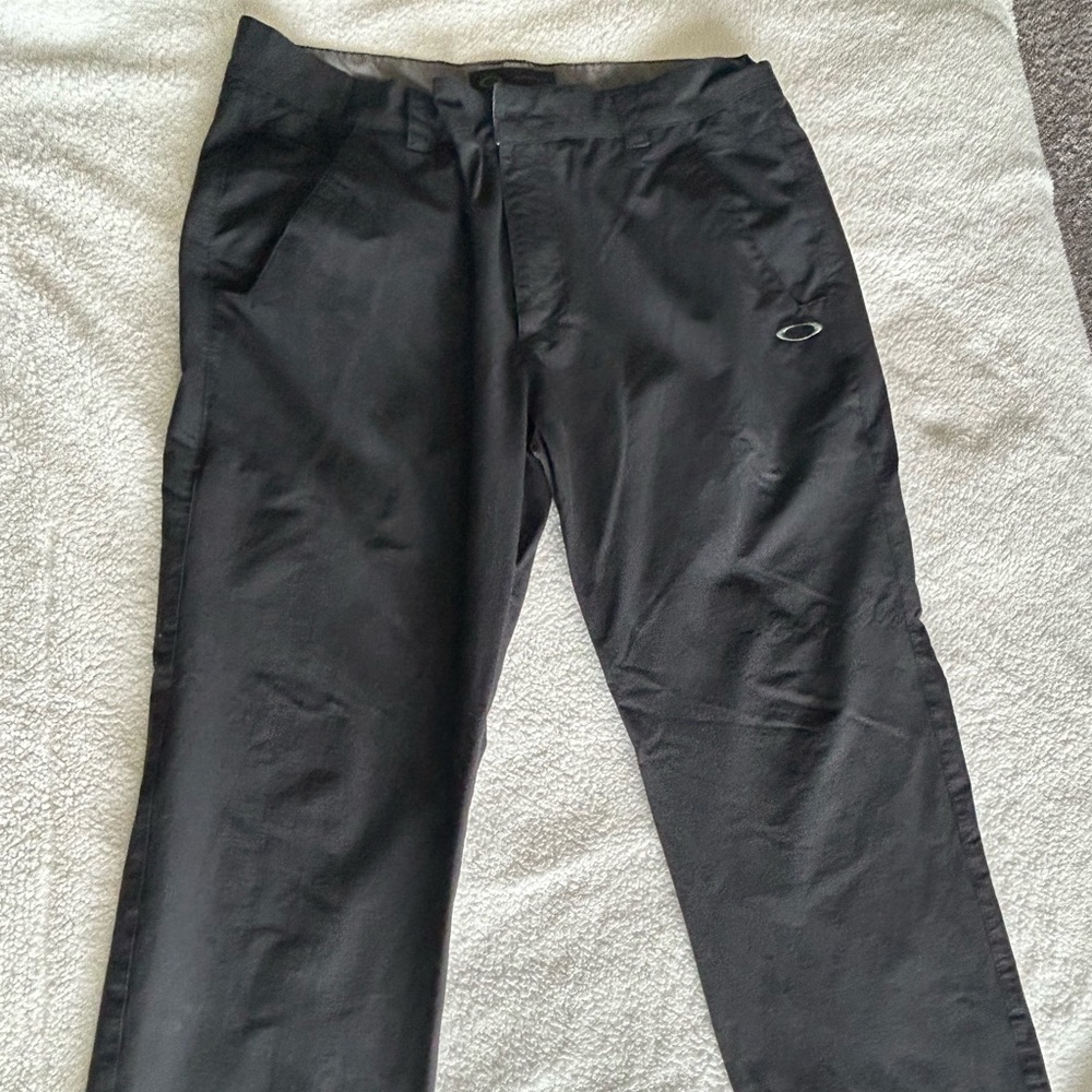 Oakley Black Dress Pants Elegant Straight-Leg